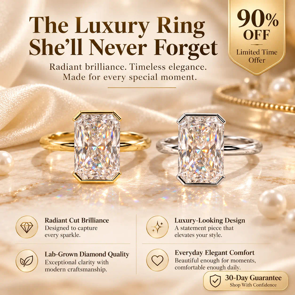 The Luxury-Looking Diamond Ring She’ll Never Want To Take Off-Last Day Sale-90% OFF🔥