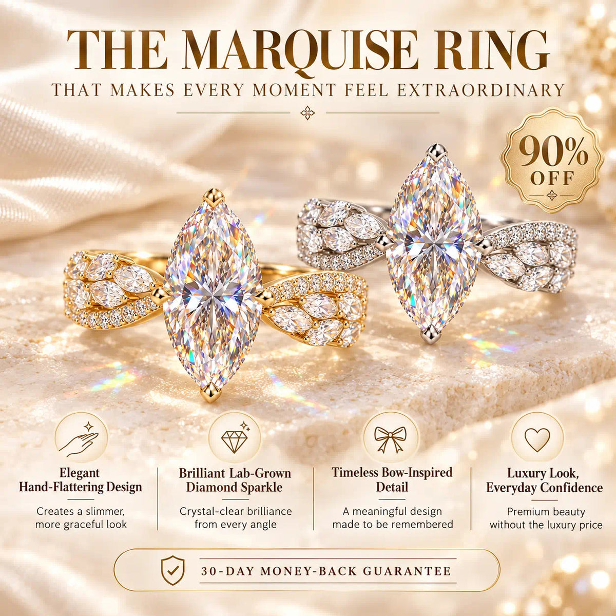 A Diamond Ring Designed To Celebrate Your Love, Your Story, And You-Last Day Sale-90% OFF🔥