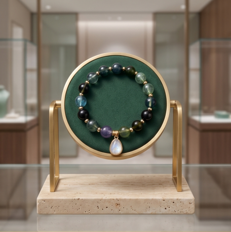 Midnight Garden Gemstone Beaded Bracelet