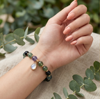 Midnight Garden Gemstone Beaded Bracelet