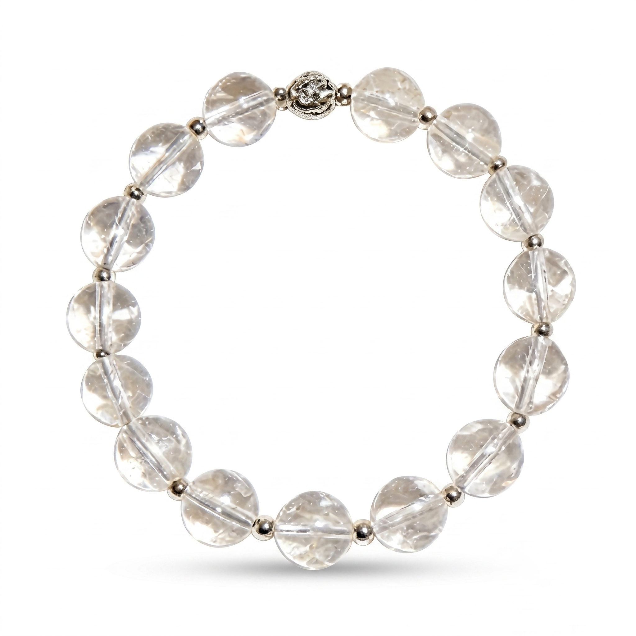 Crystal Clear Quartz Beaded Bracelet