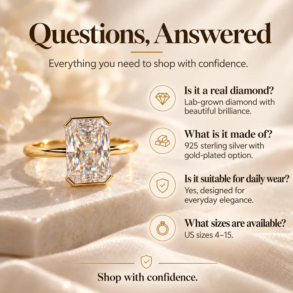 The Luxury-Looking Diamond Ring She’ll Never Want To Take Off-Last Day Sale-90% OFF🔥