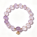 Lilac Blossom Gemstone Charm Bracelet