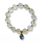Dewdrop Mint Gemstone & Blue Teardrop Bracelet