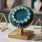 Dewdrop Mint Gemstone & Blue Teardrop Bracelet
