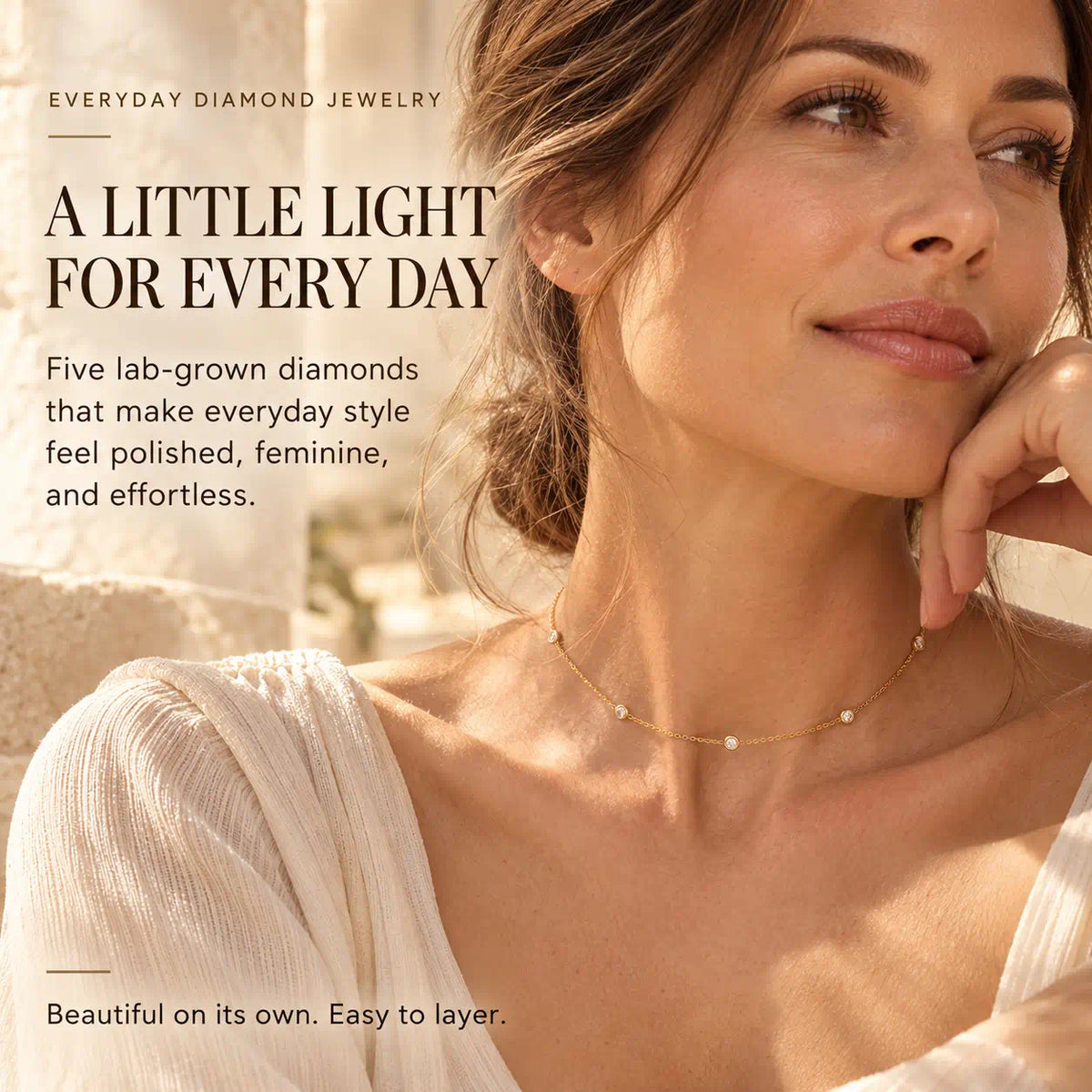 A Little Luxury You’ll Want to Wear Every Day — A Delicate Five-Stone Lab-Grown Diamond Necklace for Effortless, Timeless Elegance -Last Day Sale-90% OFF🔥