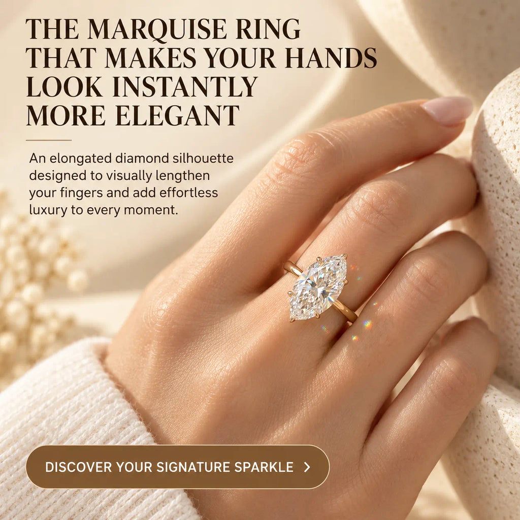 The Marquise Diamond Ring Designed To Make Your Hands Look Longer, More Elegant & Effortlessly Luxurious-Last Day Sale-90% OFF🔥