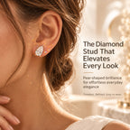 Pear-Shaped Lab-Grown Diamond Stud Earrings That Flatter Your Face & Add Timeless Luxury To Every Look-Last Day Sale🔥90% OFF