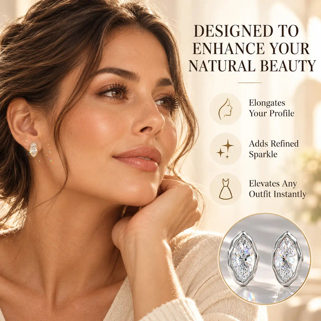 The Moissanite Earrings That Make Every Look Feel More Expensive — Timeless Marquise Brilliance Designed For Everyday Luxury-Last Day Sale🔥90% OFF