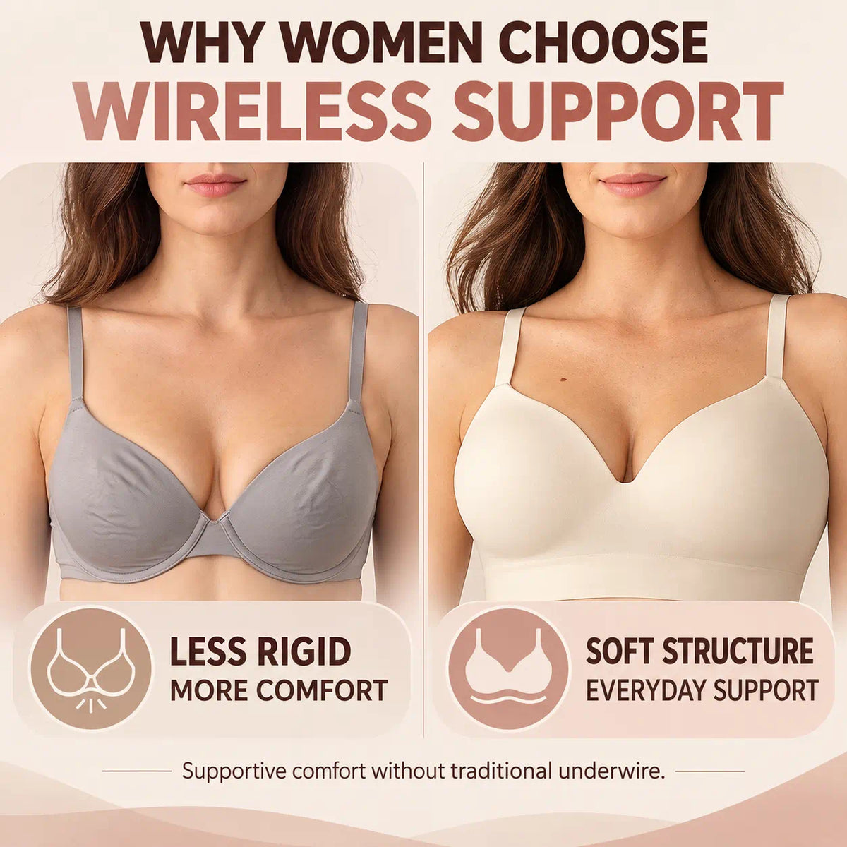 Finally, A Wireless Bra That Gives You The Comfort You Want And The Support You Need-Last Day Sale🔥90% OFF