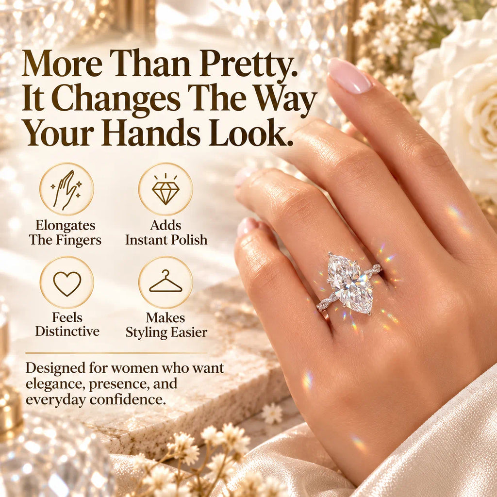 The Luxury Marquise Ring That Makes Your Hands Look Instantly More Elegant-Last Day Sale-90% OFF🔥