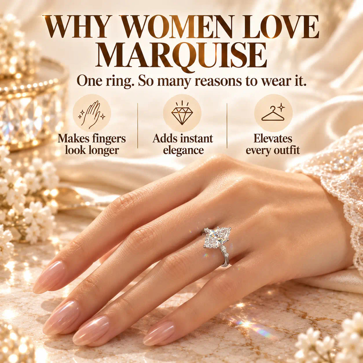The Marquise Sparkle Ring That Makes Every Hand Look More Elegant-Last Day Sale-90% OFF🔥