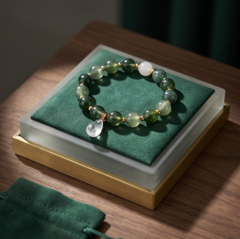 Emerald Woods Gemstone Drop Bracelet