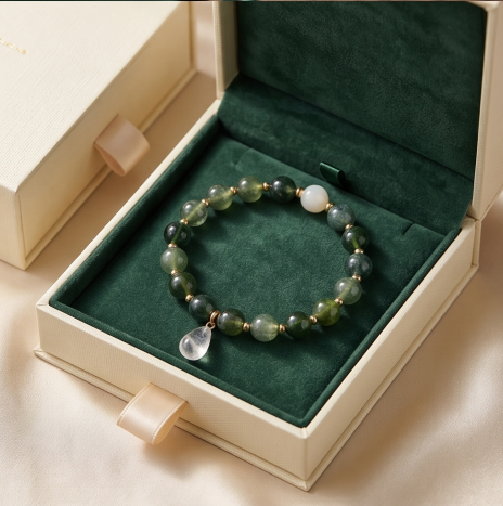 Emerald Woods Gemstone Drop Bracelet