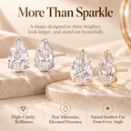 Pear-Shaped Lab-Grown Diamond Stud Earrings That Flatter Your Face & Add Timeless Luxury To Every Look-Last Day Sale🔥90% OFF