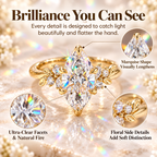 A Stunning Marquise Lab Diamond Ring Designed To Make Your Hands Look More Elegant — With Romantic Floral Details And Luxury Sparkle You’ll Love Every Day-Last Day Sale-90% OFF🔥