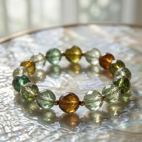 Emerald Woods Gemstone Drop Bracelet