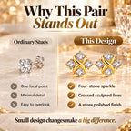 A Little Sparkle, A Signature Look — Discover Your New Favorite Crossover Diamond Stud Earrings-Last Day Sale🔥90% OFF