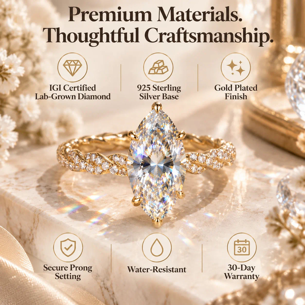 The Luxury Marquise Ring That Makes Your Hands Look Instantly More Elegant-Last Day Sale-90% OFF🔥