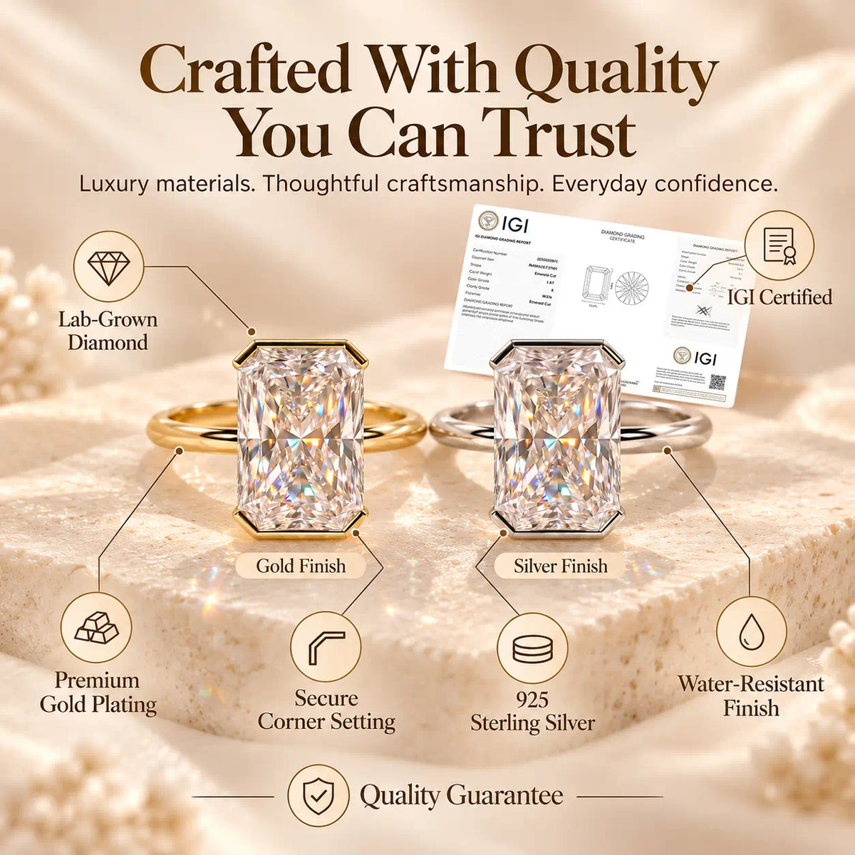 The Luxury-Looking Diamond Ring She’ll Never Want To Take Off-Last Day Sale-90% OFF🔥