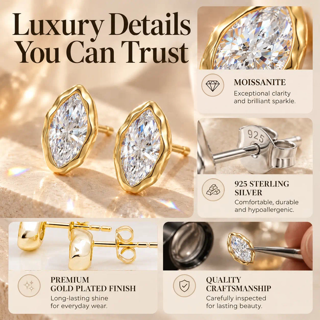 The Moissanite Earrings That Make Every Look Feel More Expensive — Timeless Marquise Brilliance Designed For Everyday Luxury-Last Day Sale🔥90% OFF