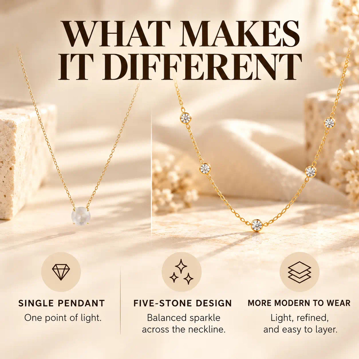A Little Luxury You’ll Want to Wear Every Day — A Delicate Five-Stone Lab-Grown Diamond Necklace for Effortless, Timeless Elegance -Last Day Sale-90% OFF🔥