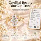 A Stunning Marquise Lab Diamond Ring Designed To Make Your Hands Look More Elegant — With Romantic Floral Details And Luxury Sparkle You’ll Love Every Day-Last Day Sale-90% OFF🔥