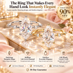 The Marquise Diamond Ring That Makes Your Hands Look Instantly More Elegant-Last Day Sale-90% OFF🔥