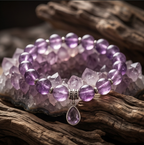 Royal Amethyst Gemstone Drop Bracelet