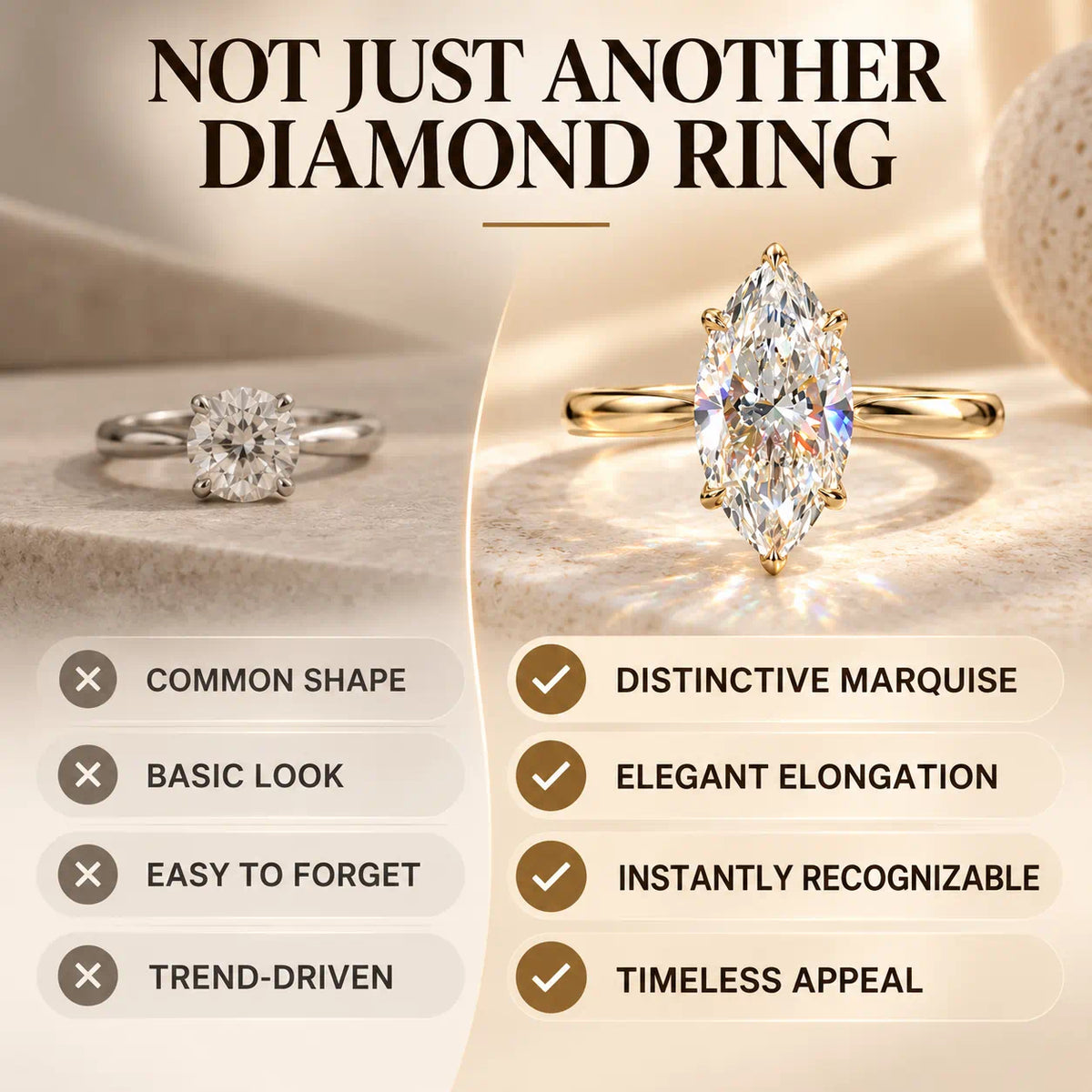The Marquise Diamond Ring Designed To Make Your Hands Look Longer, More Elegant & Effortlessly Luxurious-Last Day Sale-90% OFF🔥