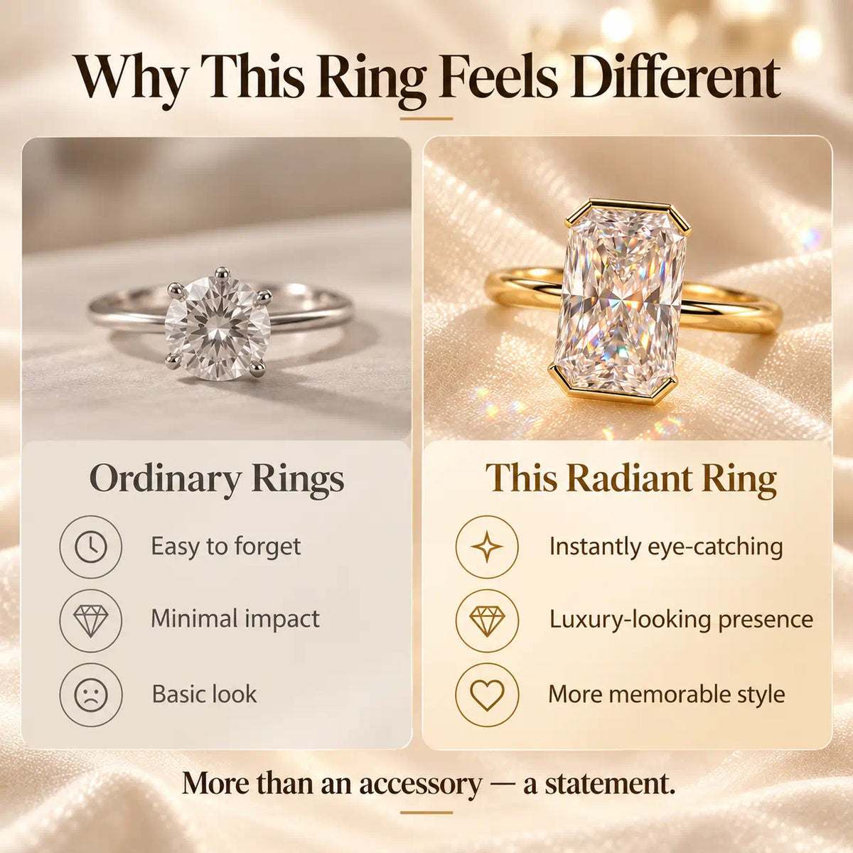 The Luxury-Looking Diamond Ring She’ll Never Want To Take Off-Last Day Sale-90% OFF🔥