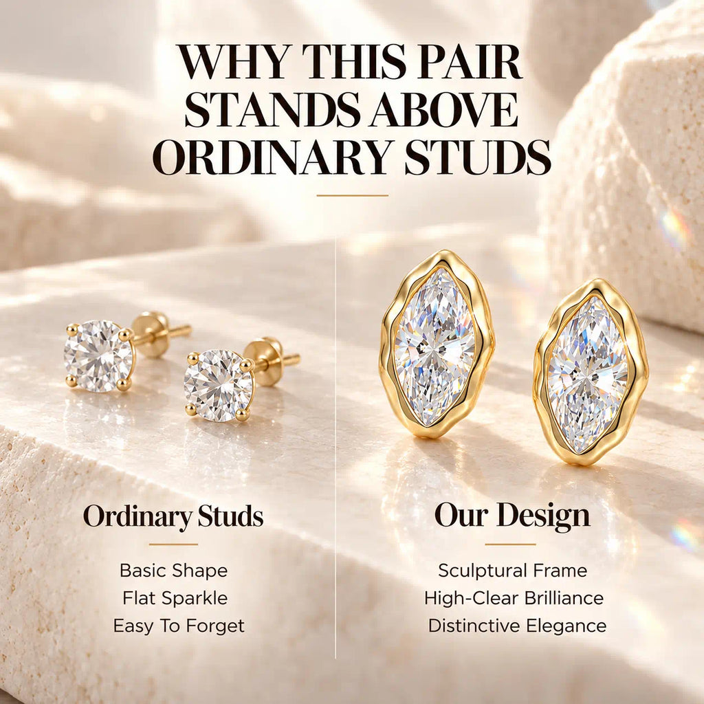 The Moissanite Earrings That Make Every Look Feel More Expensive — Timeless Marquise Brilliance Designed For Everyday Luxury-Last Day Sale🔥90% OFF