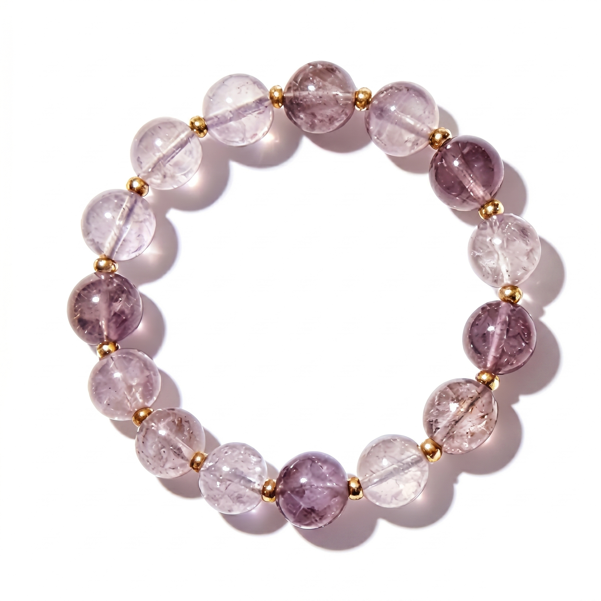Lavender Mist Gemstone Beaded Bracelet