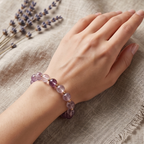 Lavender Mist Gemstone Beaded Bracelet
