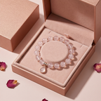 Blushing Rose Quartz Drop Bracelet