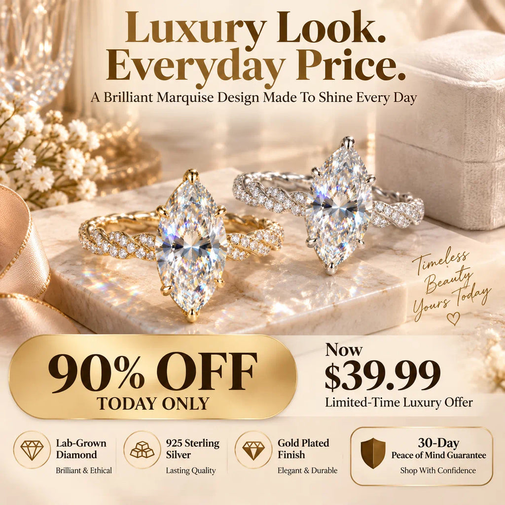 The Luxury Marquise Ring That Makes Your Hands Look Instantly More Elegant-Last Day Sale-90% OFF🔥