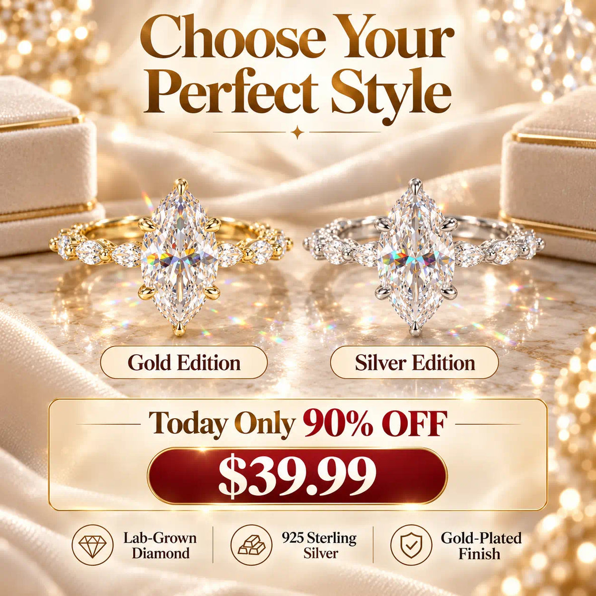 The Marquise Ring That Makes Your Hands Look Elegant, Your Style Feel Timeless & Every Moment Shine-Last Day Sale-90% OFF🔥