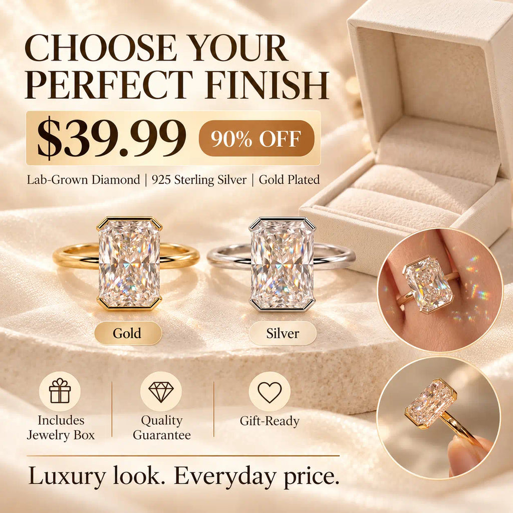 The Luxury-Looking Diamond Ring She’ll Never Want To Take Off-Last Day Sale-90% OFF🔥