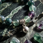 Oceanic Depths Gemstone Charm Bracelet