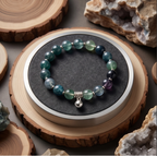 Oceanic Depths Gemstone Charm Bracelet