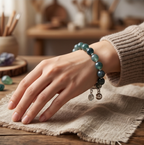 Oceanic Depths Gemstone Charm Bracelet