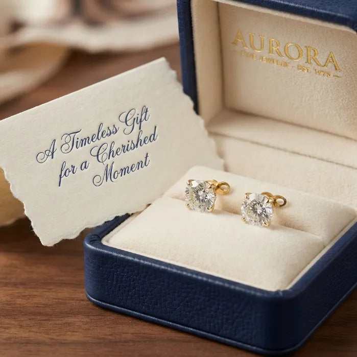 Dazzling Classic Round Cut Stud Earrings with Secure Butterfly Clasp--Last Day Sale-90% OFF🔥